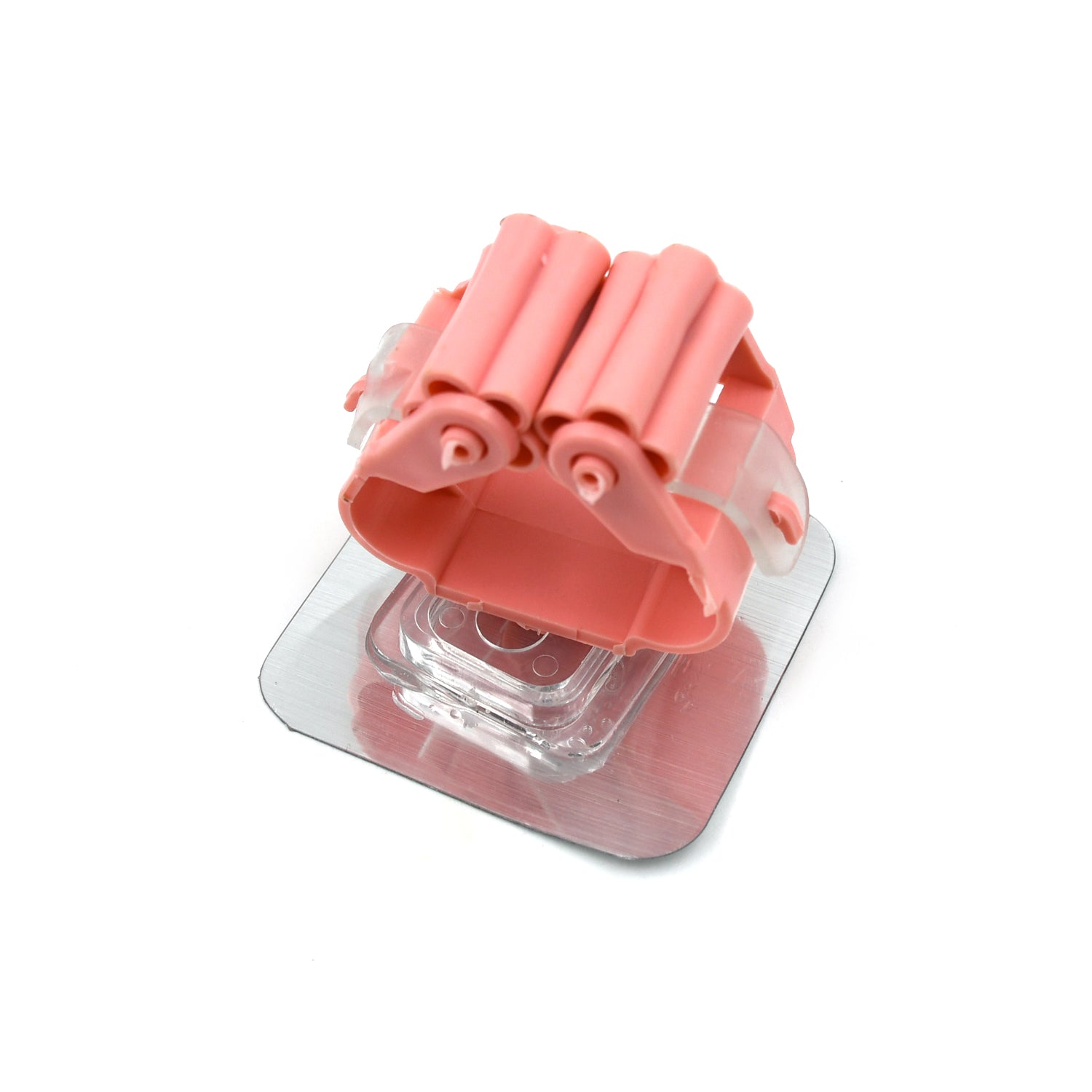 7458 બ્રૂમ હોલ્ડર વોલ માઉન્ટેડ, મોપ અને બ્રૂમ હોલ્ડર બ્રૂમ ઓર્ગેનાઈઝર ગ્રિપ ક્લિપ્સ, કોઈ ડ્રિલિંગ, વોલ માઉન્ટેડ સ્ટોરેજ રેક સ્ટોરેજ અને કિચન, બાથરૂમ, ગાર્ડન (1 પીસી)