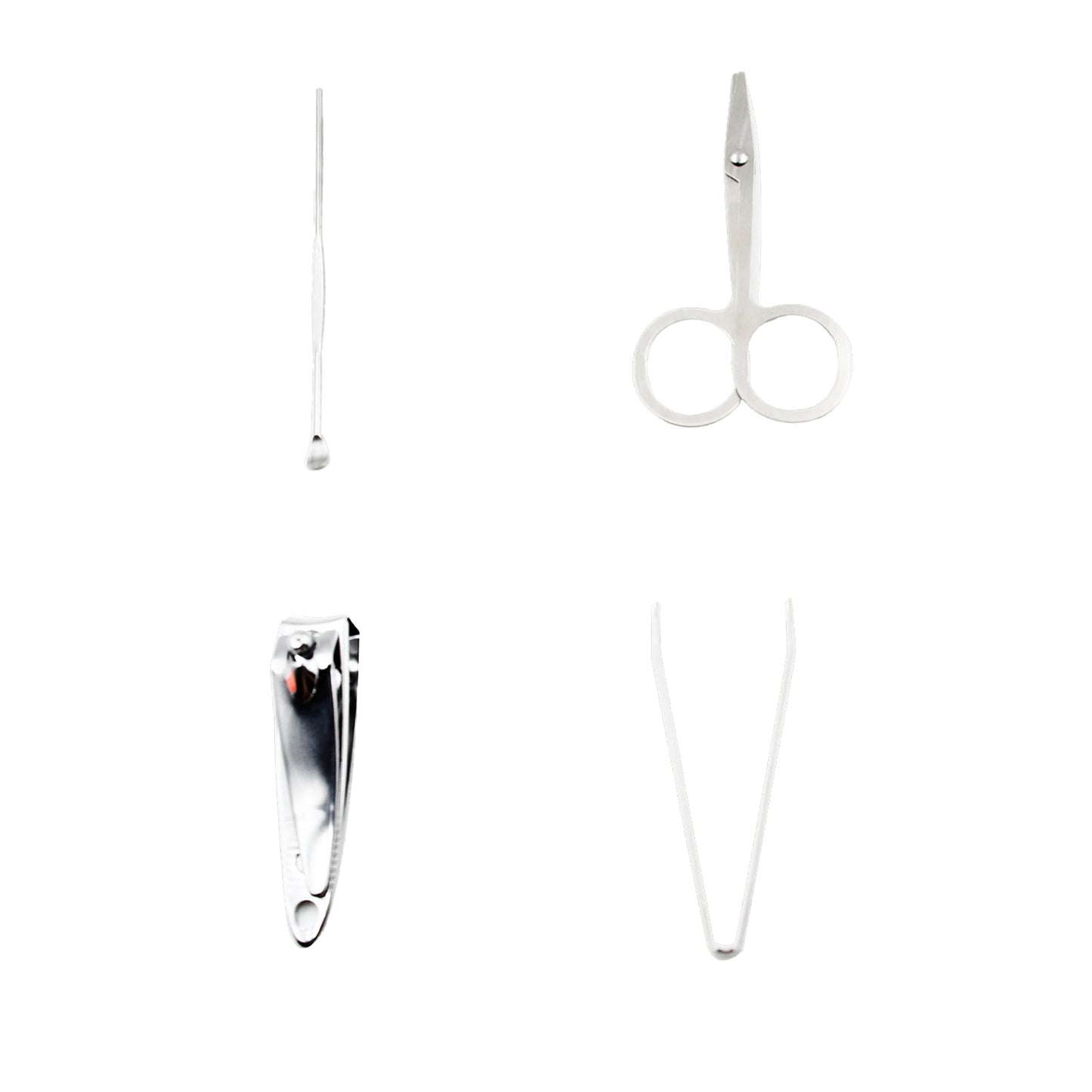 Close-up of stainless steel nail clipper blades