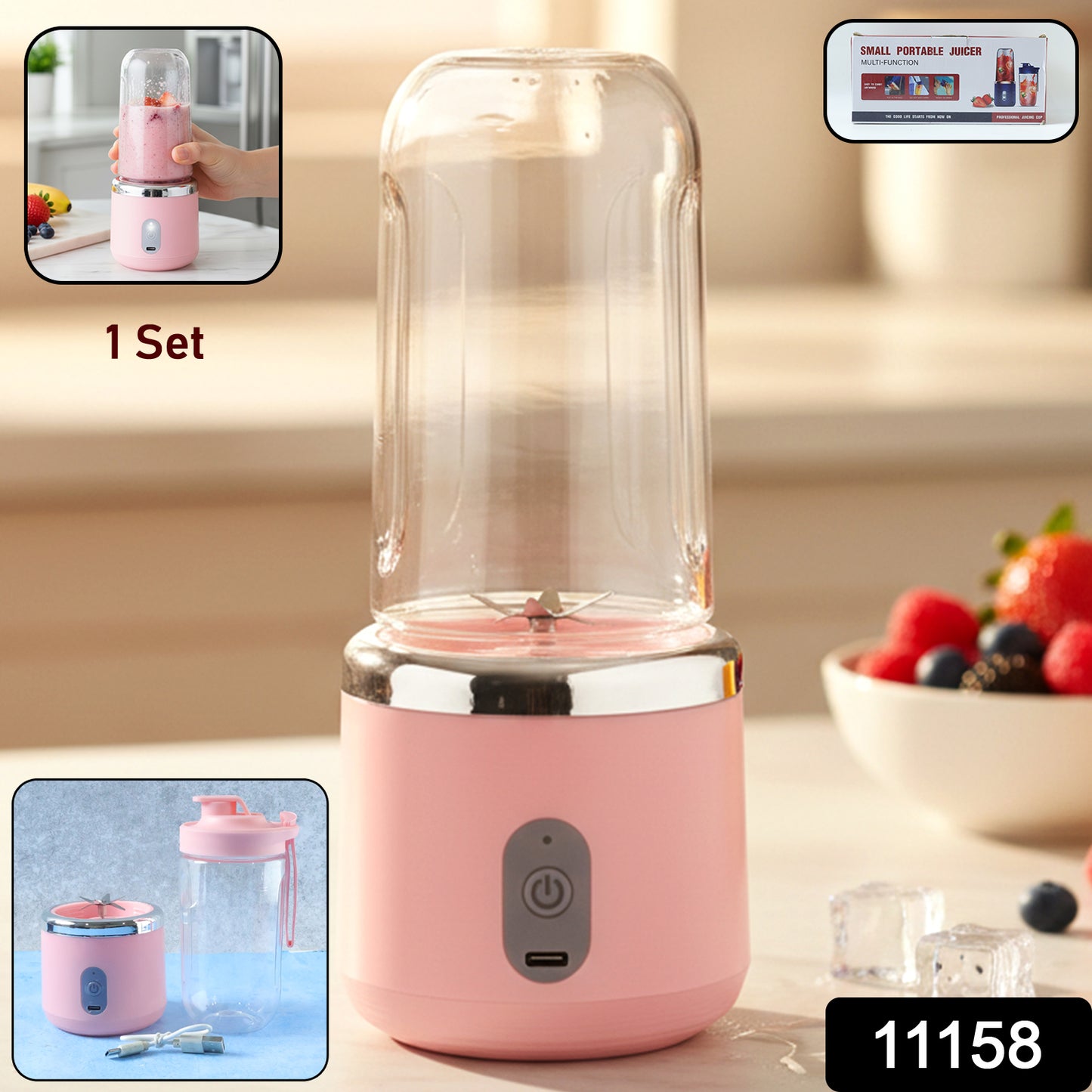 Personal smoothie blender bottle
