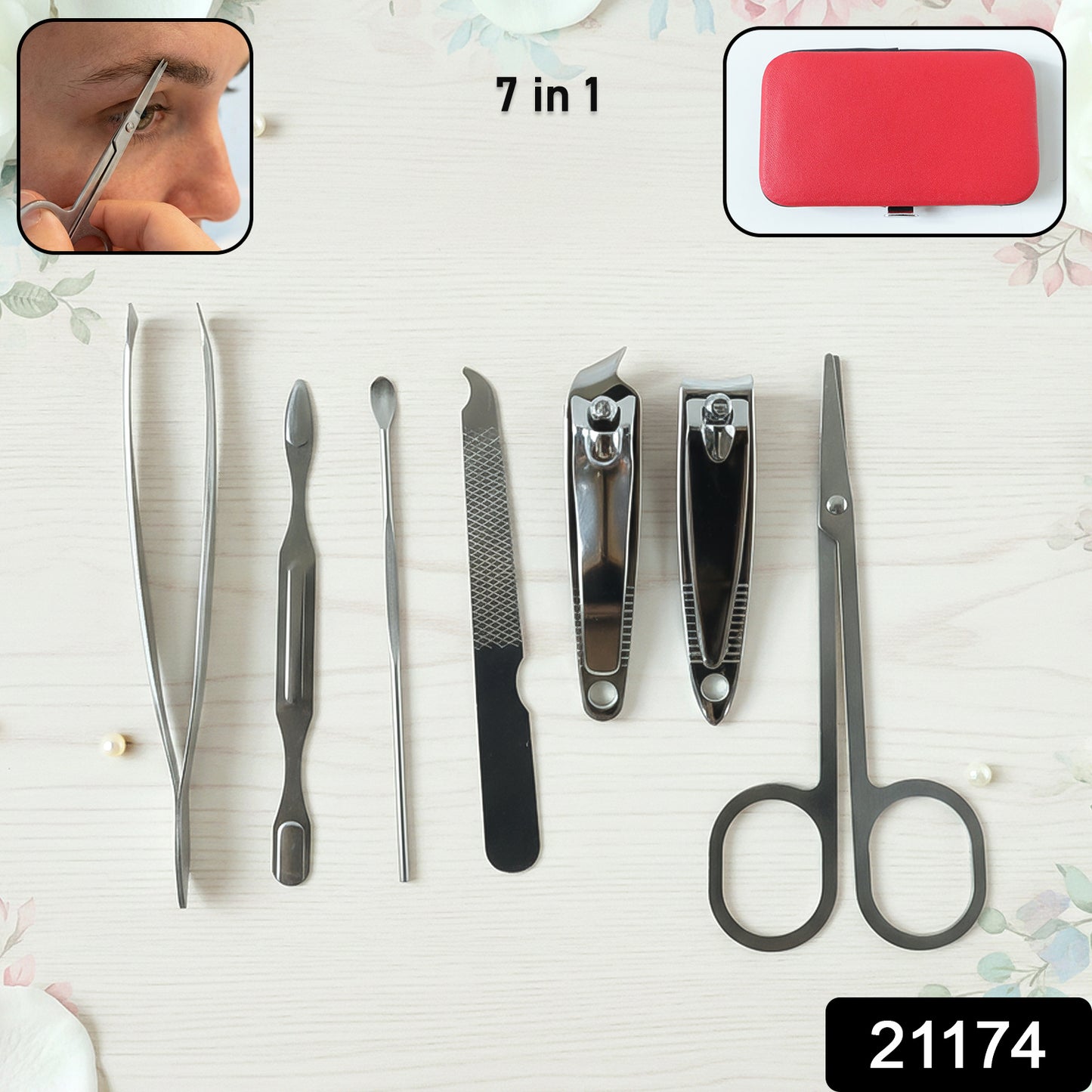 Nail Care Tools Set in Compact Case