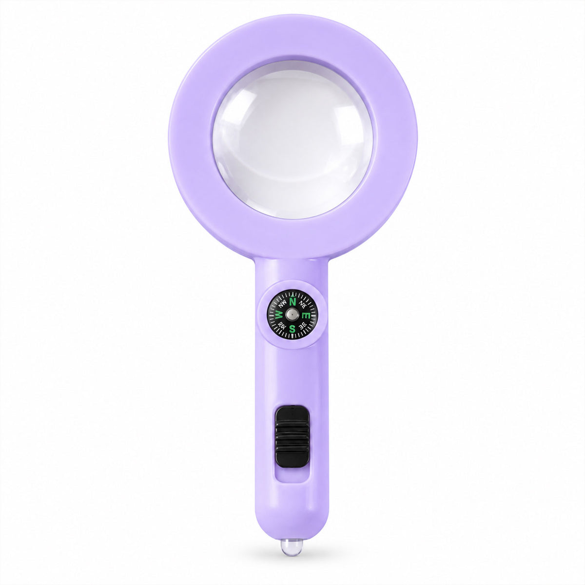 Handheld Magnifying Glass with LED Light and Compass for Nature Exploration (1 Pc)