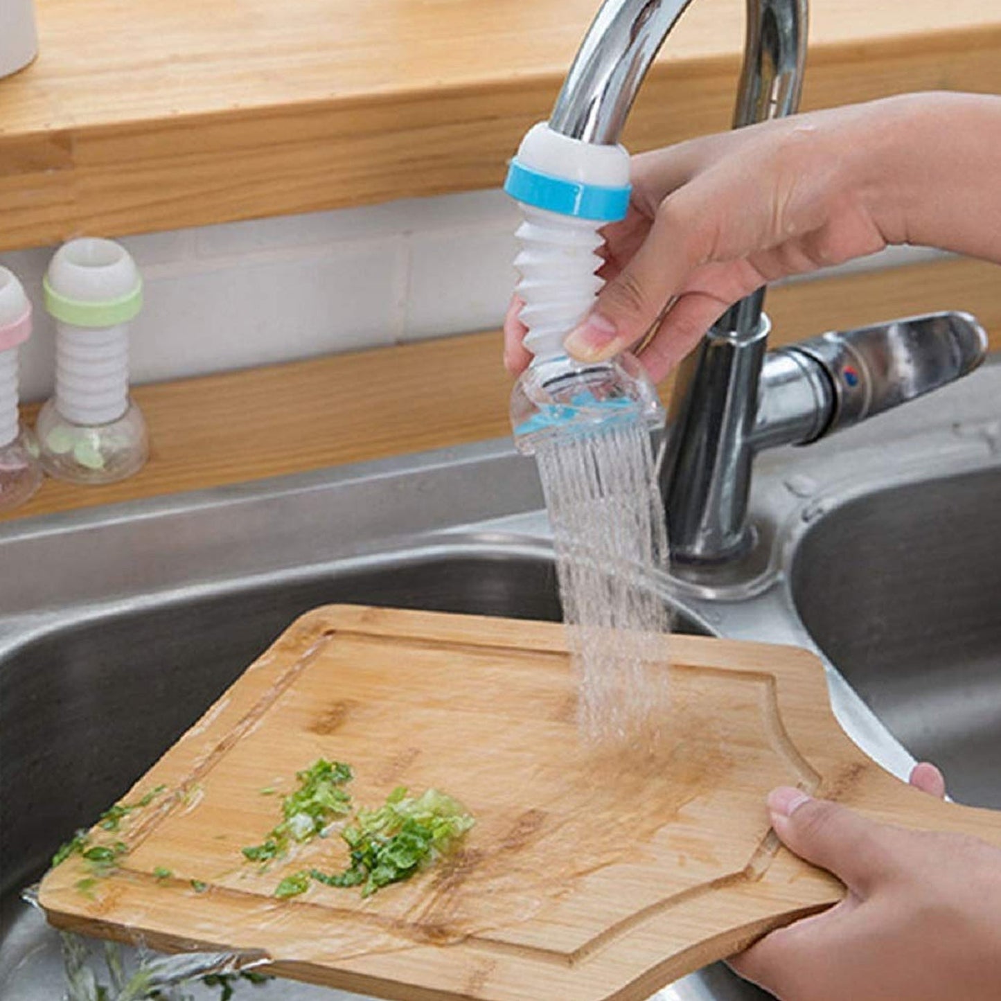 Multipurpose Adjustable Kitchen Sink Tap Water Filter with Rotating Faucet Sprayer (1 Pc)