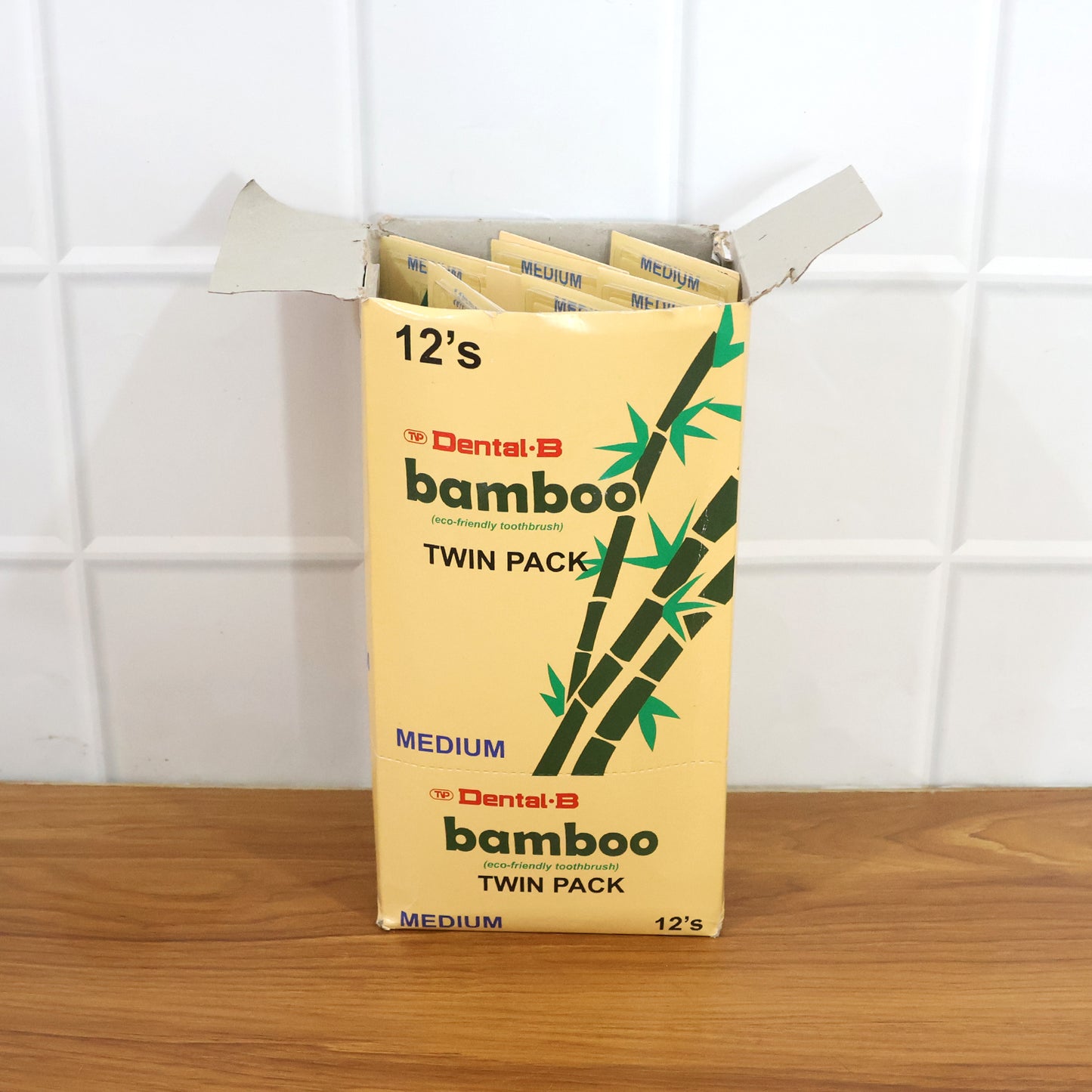 Eco-Friendly Bamboo Toothbrush Twin Pack (12 Packets × 24 Pieces)