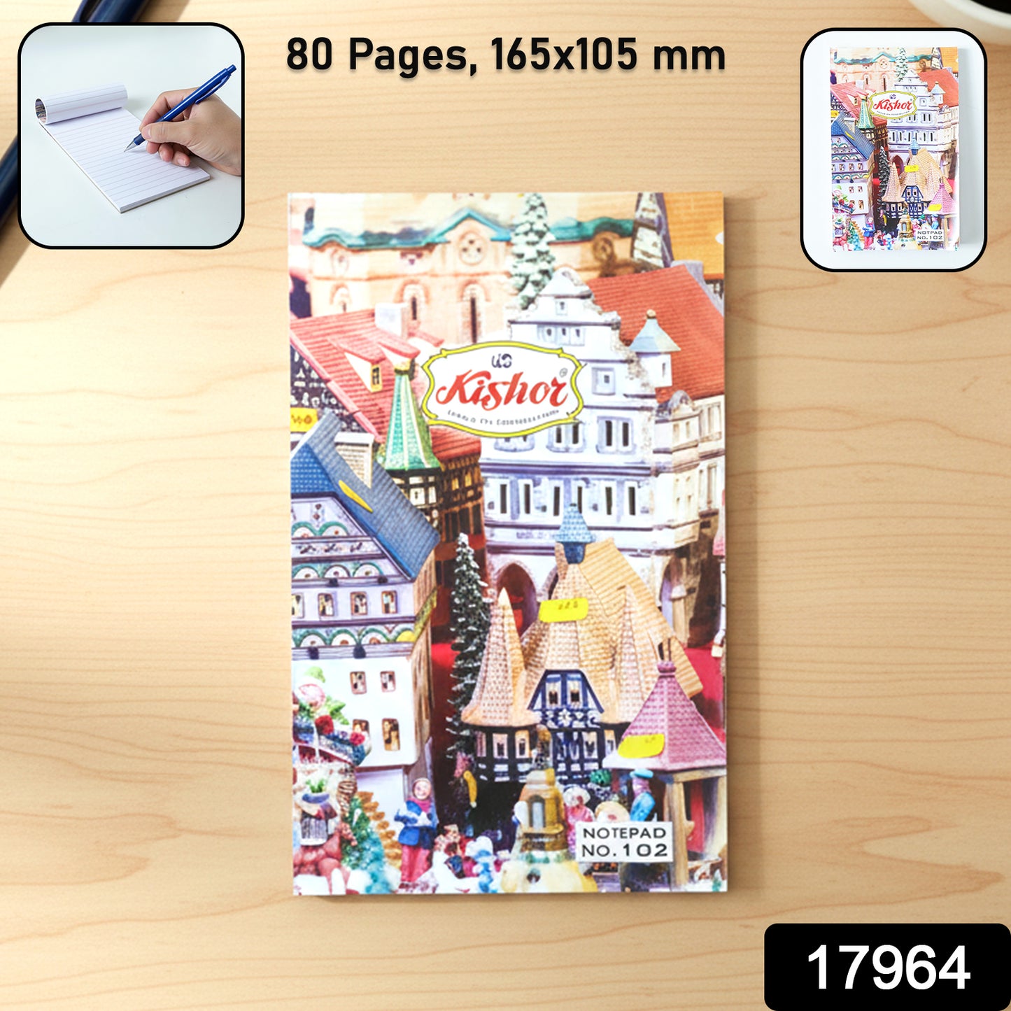 Premium Pocket Notebook – 80-Page Writing Notepad (165 × 105 mm, 1 Pc)