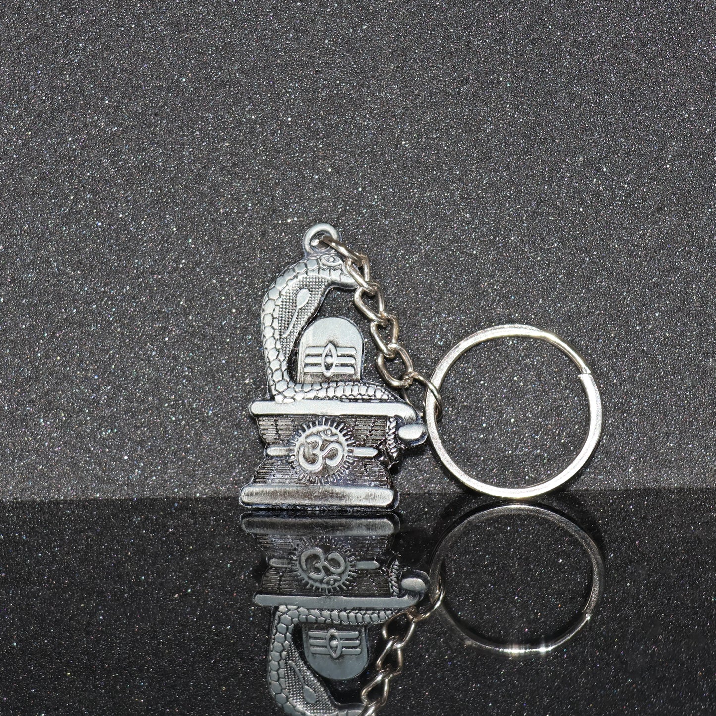 Shivling Trishul Metal Keychain Set (5 Pc Mix Design)