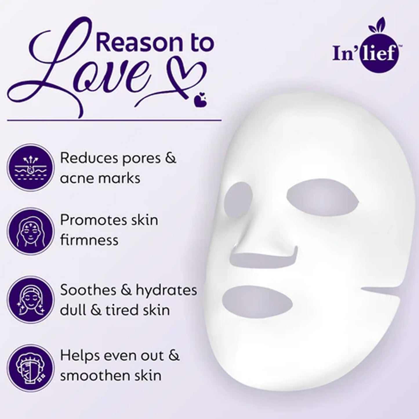 In'lief Hydrating & Brightening Sheet Face Mask (1 Pc, Assorted)