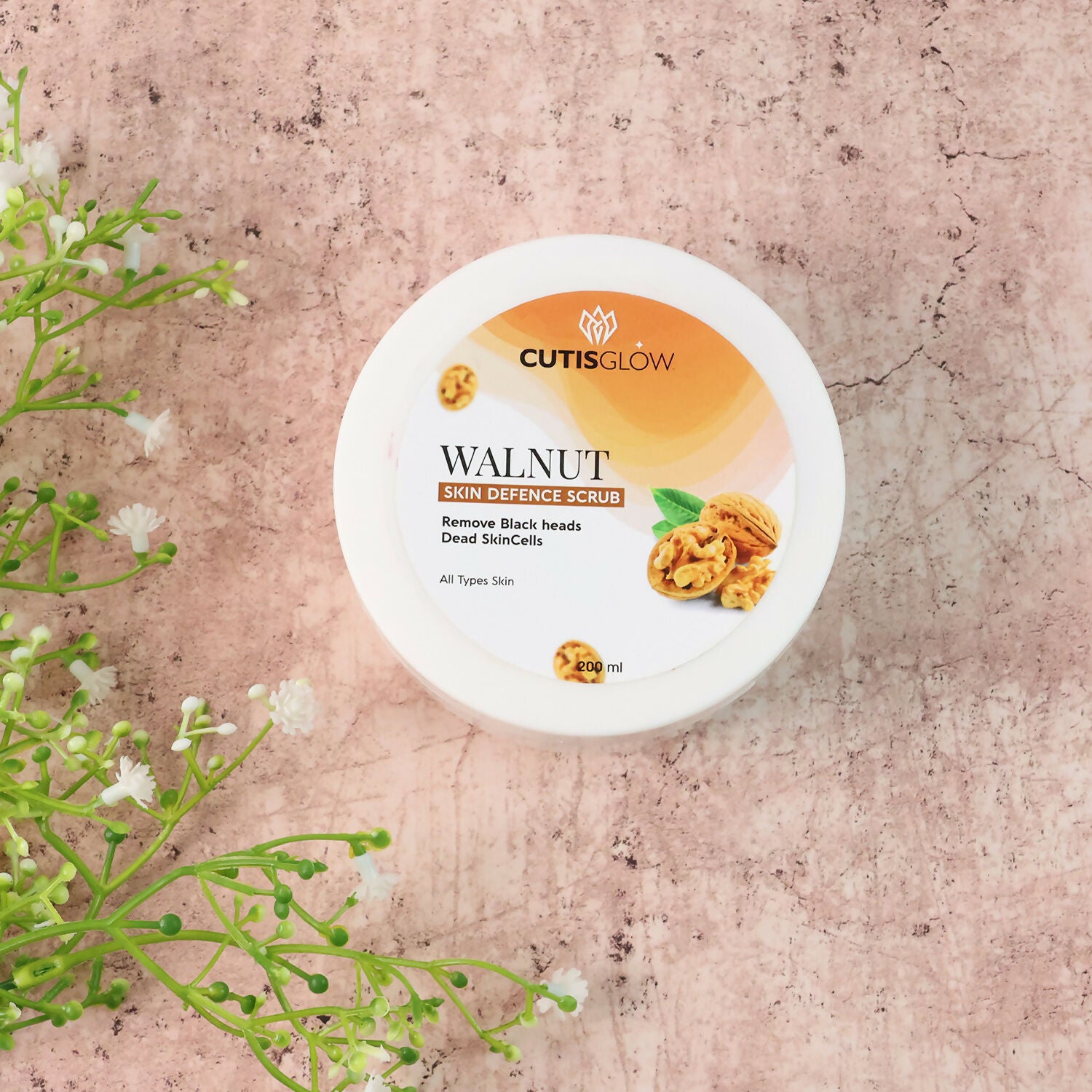 Eyelet Walnut Skin Defence Scrub – Exfoliating Face & Body Scrub for Blackhead Removal, Dead Skin Cell Cleansing & Smooth Radiant Skin (200ml)