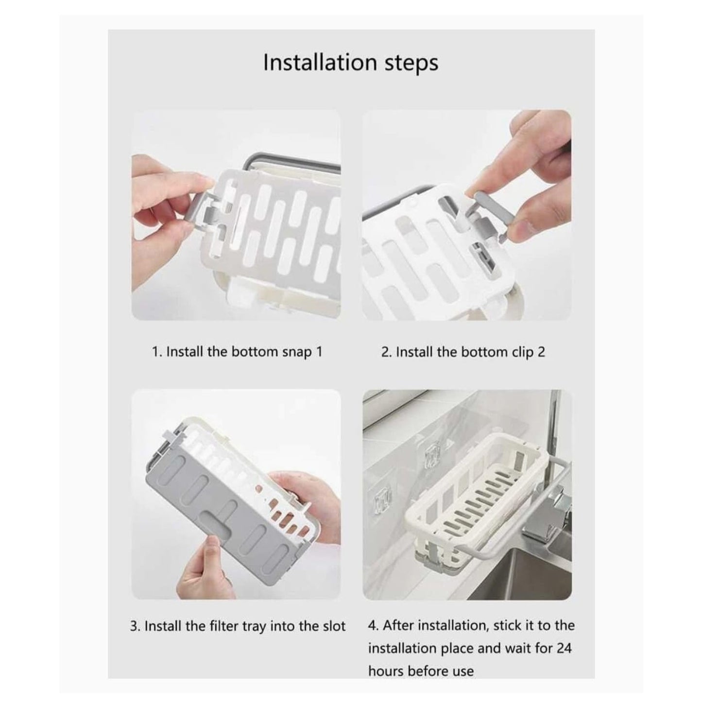 Multipurpose Hanging Drain Rack & Sponge Holder for Kitchen Sink