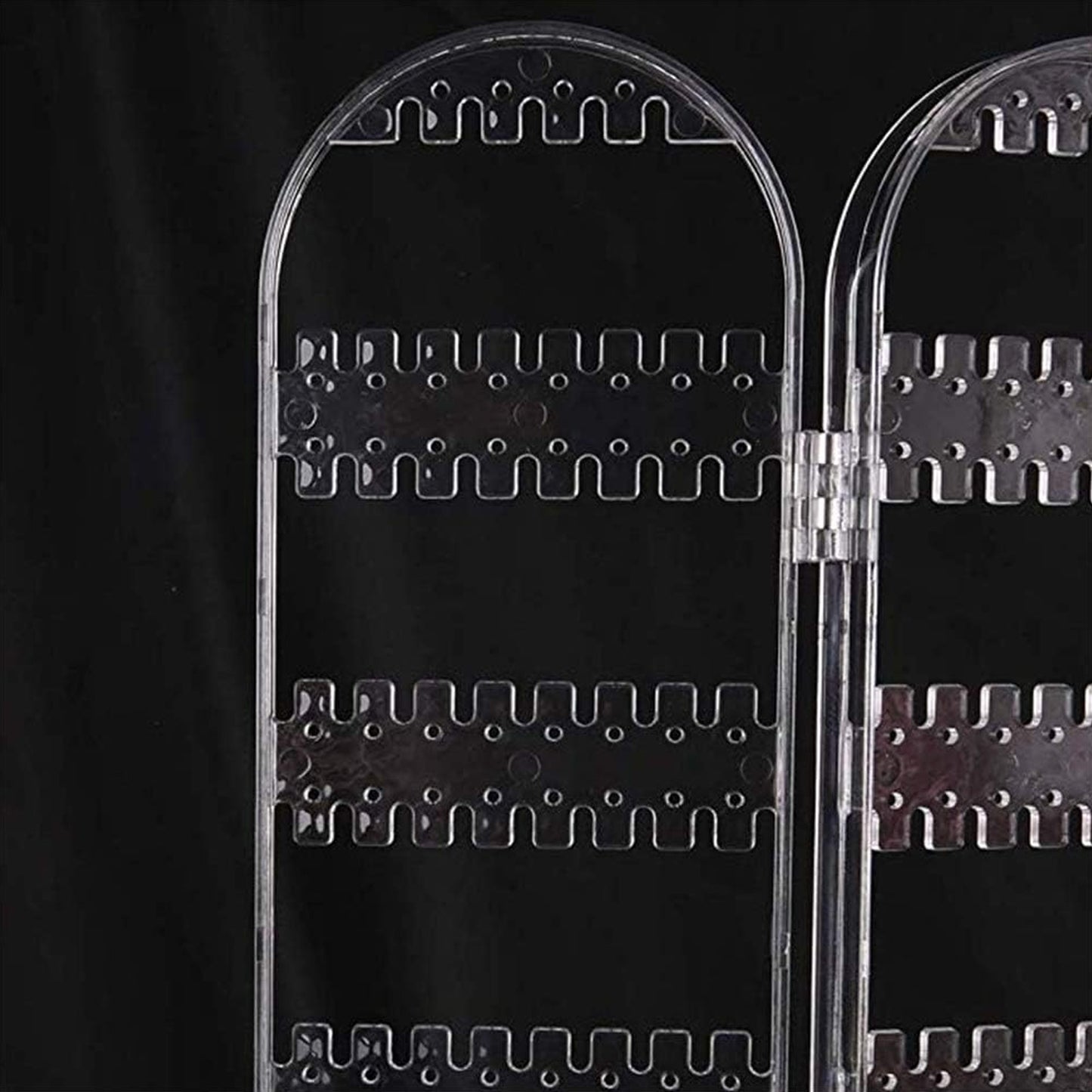 4 Folding Storage Hanger Acrylic Earring Screen Holder Display Stand Clear (1 Set)