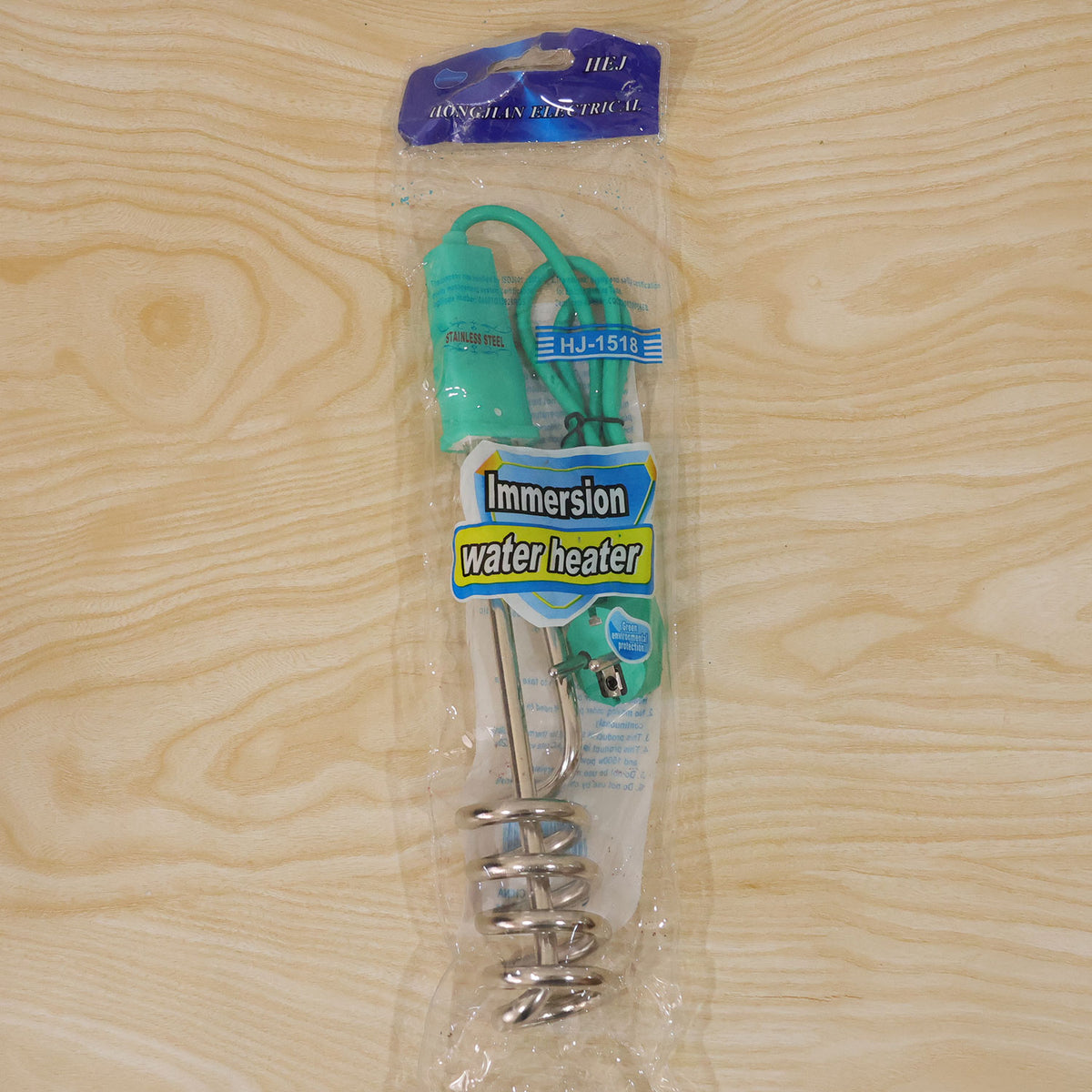Electric Immersion Water Heater Rod with Spiral Coil and Hanging Rim Clip (1 Pc)