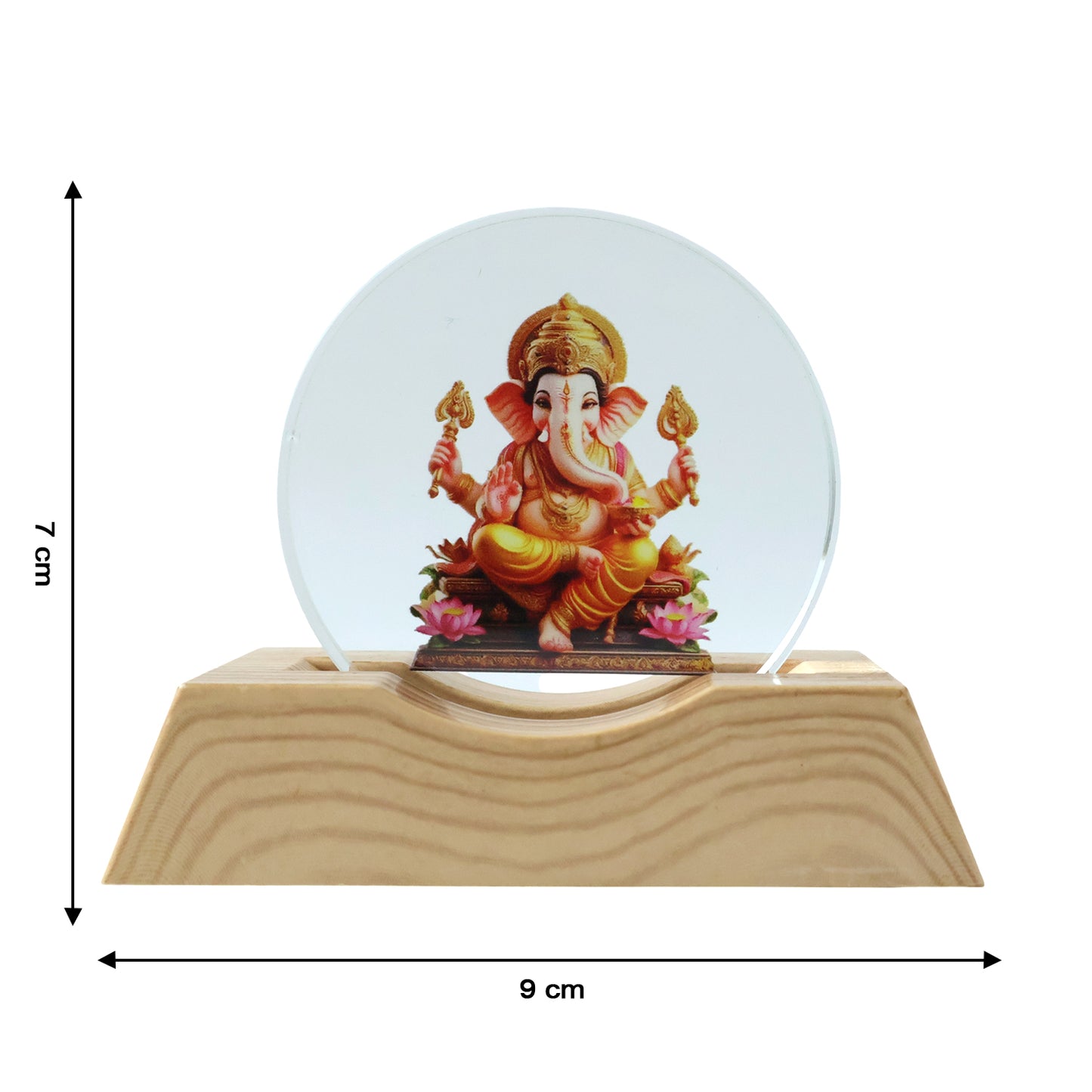 Premium 3D Lord Ganesha Acrylic LED Night Lamp (1 Pc)