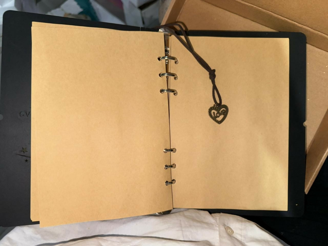 Cat Theme Scrapbook Memory Album with Ring Binding for Photos & Notes