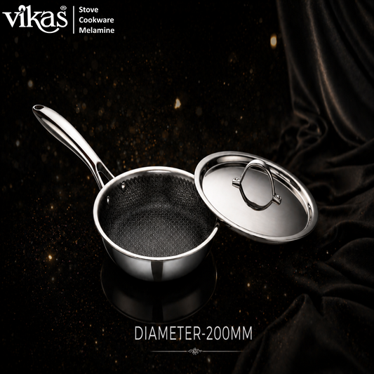 Vikas Honeycomb Frypan 200mm with stainless steel lid