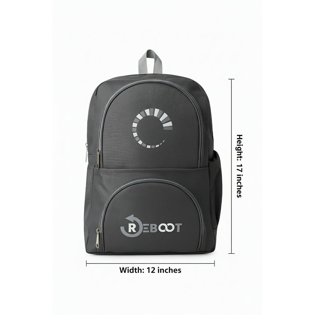 Reboot Multicolor Backpack – Durable Travel Bag with Multiple Compartments, Modern Tech Logo for Work, School & Daily Use