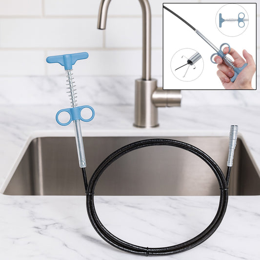 Flexible Spring Drain Cleaning Tool with Hand Grip (1 Pc / 57 Cm)