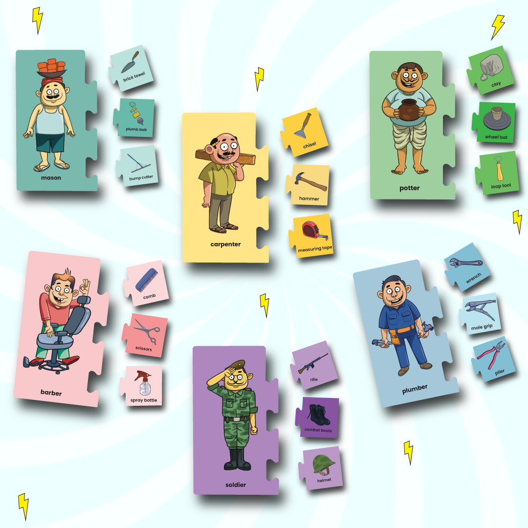 Professionals Puzzle - Ages 3+ (48 cardboard puzzle pieces) Find & Match series