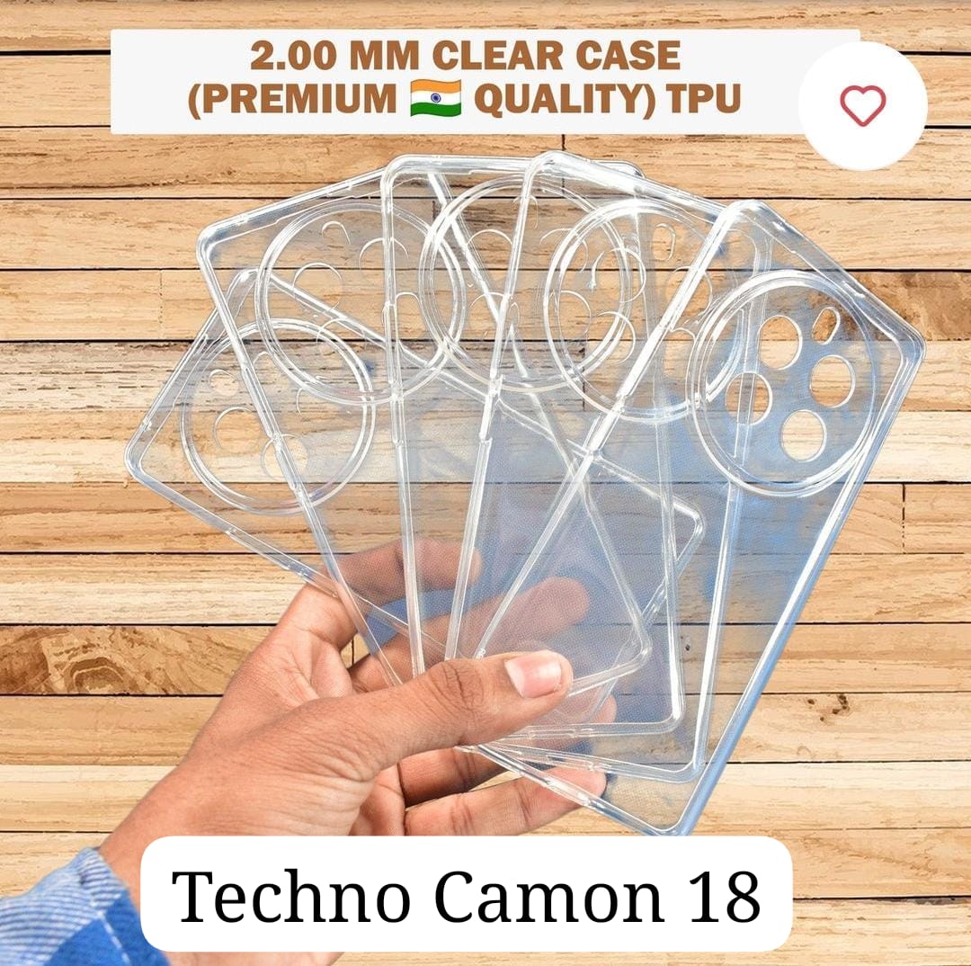 Tecno के लिए क्लियर Tpu सॉफ्ट केस