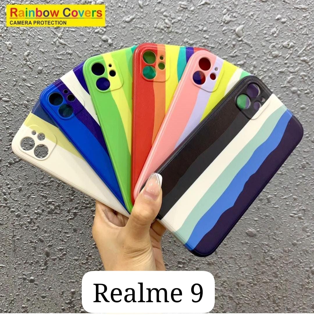 Realme के लिए रेनबो सॉफ्ट प्रिंट केस