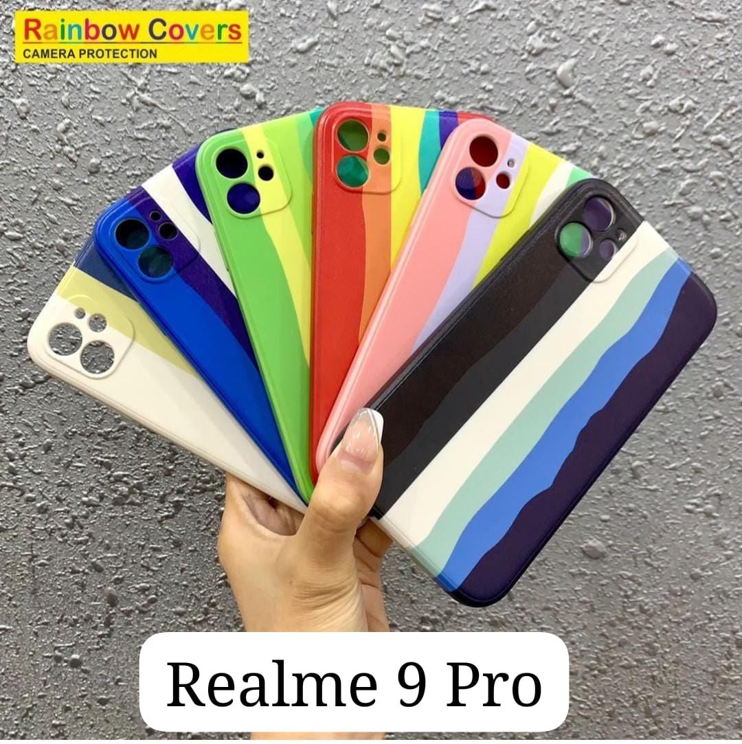 Realme के लिए रेनबो सॉफ्ट प्रिंट केस