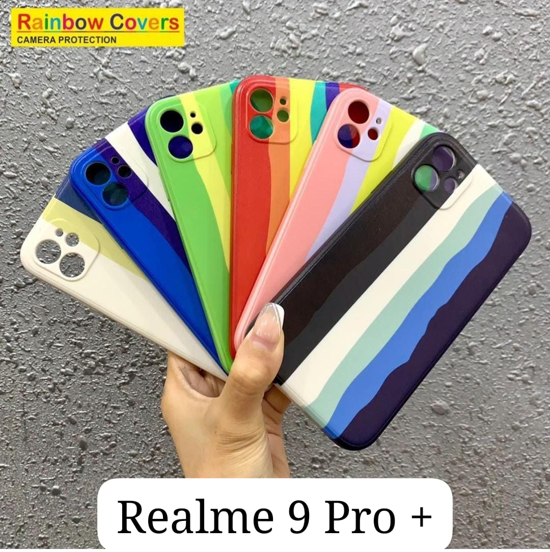 Realme के लिए रेनबो सॉफ्ट प्रिंट केस