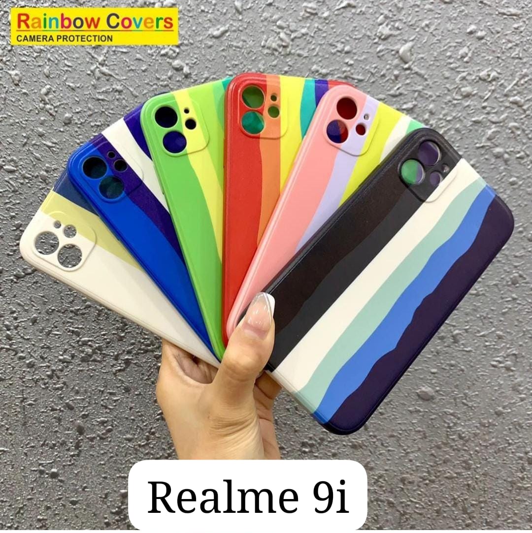 Realme के लिए रेनबो सॉफ्ट प्रिंट केस