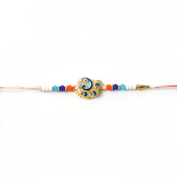 Designer Peacock Rakhi – Elegant Festival Thread for Brother