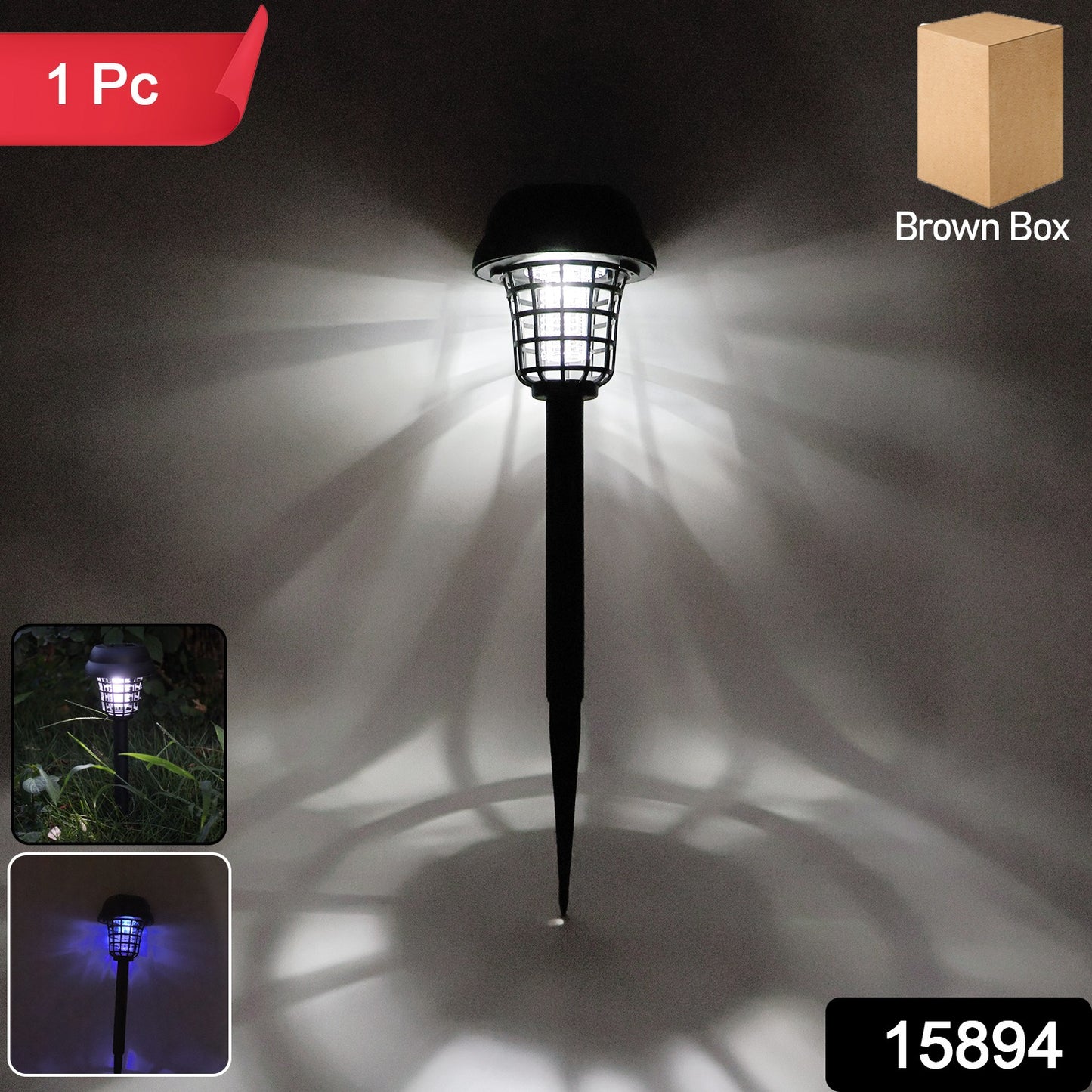 Solar Garden LED Bug Zapper Stake Light (1 Pc)