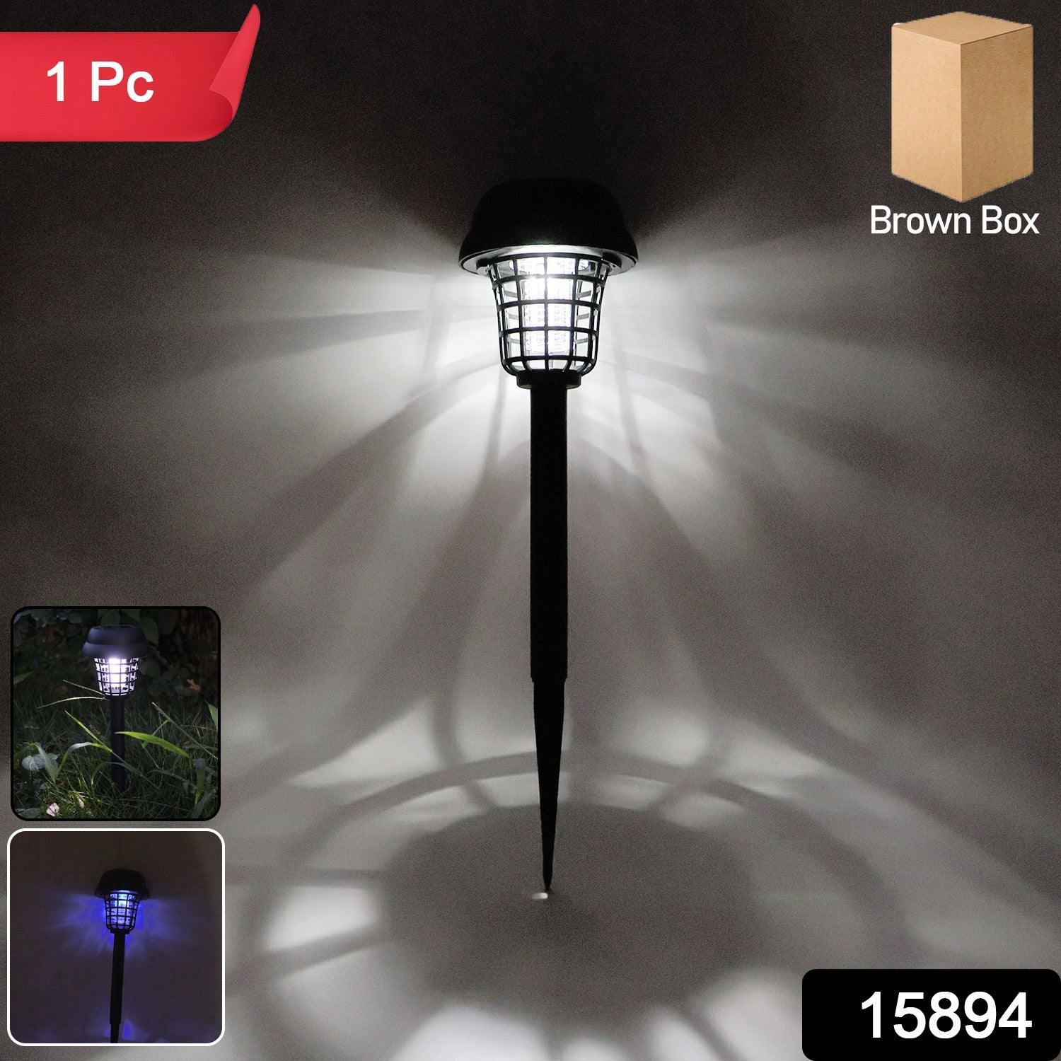 Solar Garden LED Bug Zapper Stake Light (1 Pc)