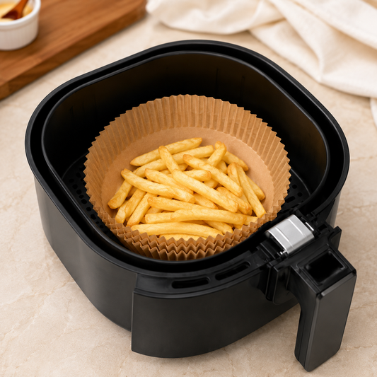 Air Fryer Liners – Round Disposable Parchment (50 Pcs) | Dabster