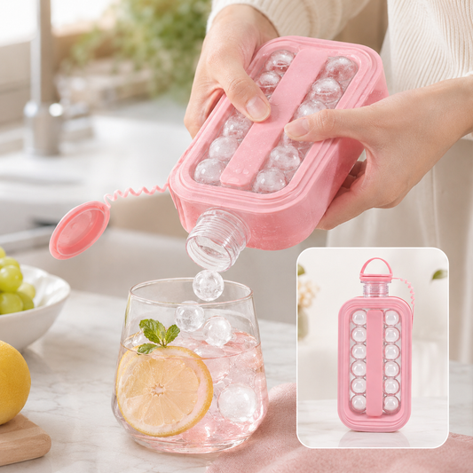 Ice Ball Maker – 2-in-1 Portable Tray with 17 Spheres