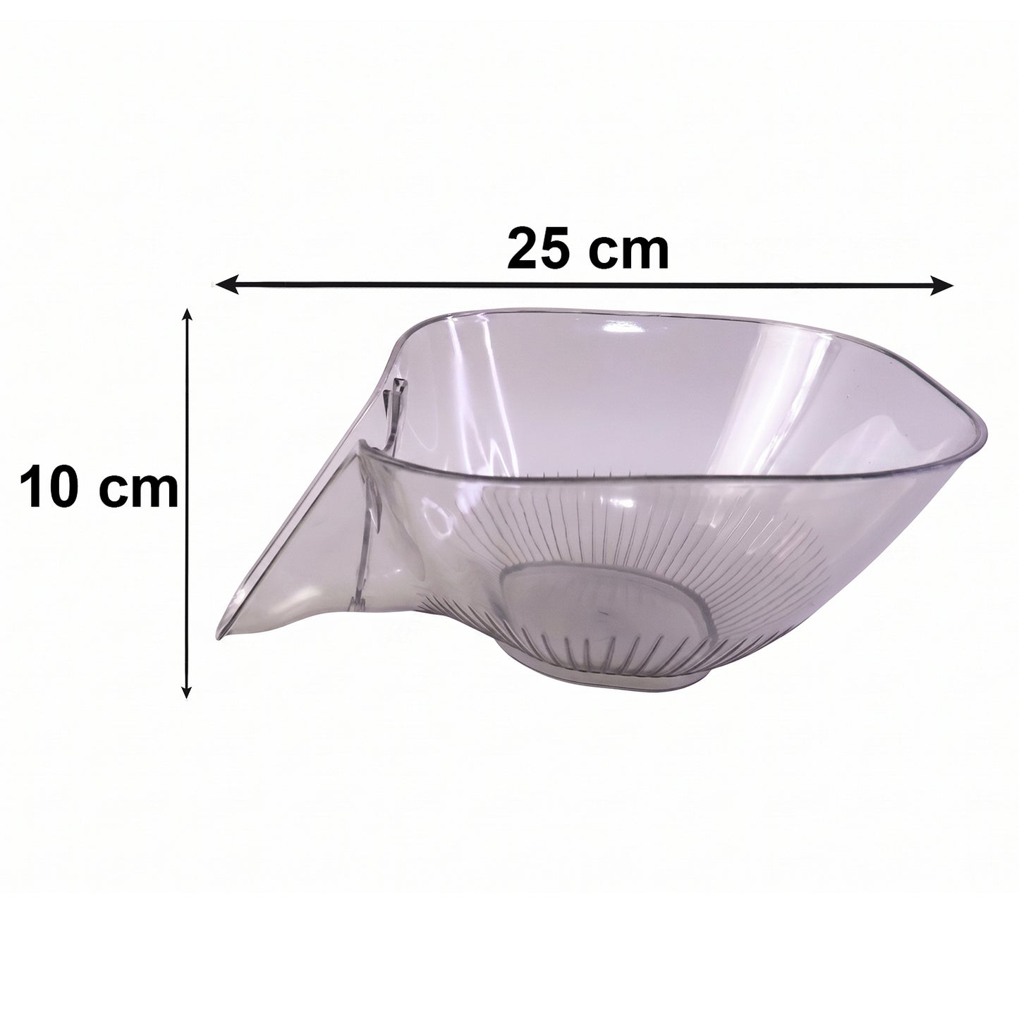 Strainer basket shown draining water efficiently