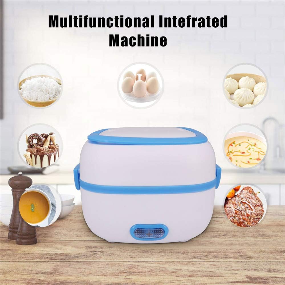 Customize Electric Lunch Box Portable Food Warmer Food Heating Lunch Box Removable Food-Grade Stainless Steel Compartments, 220V 200W, for Car, Truck, office