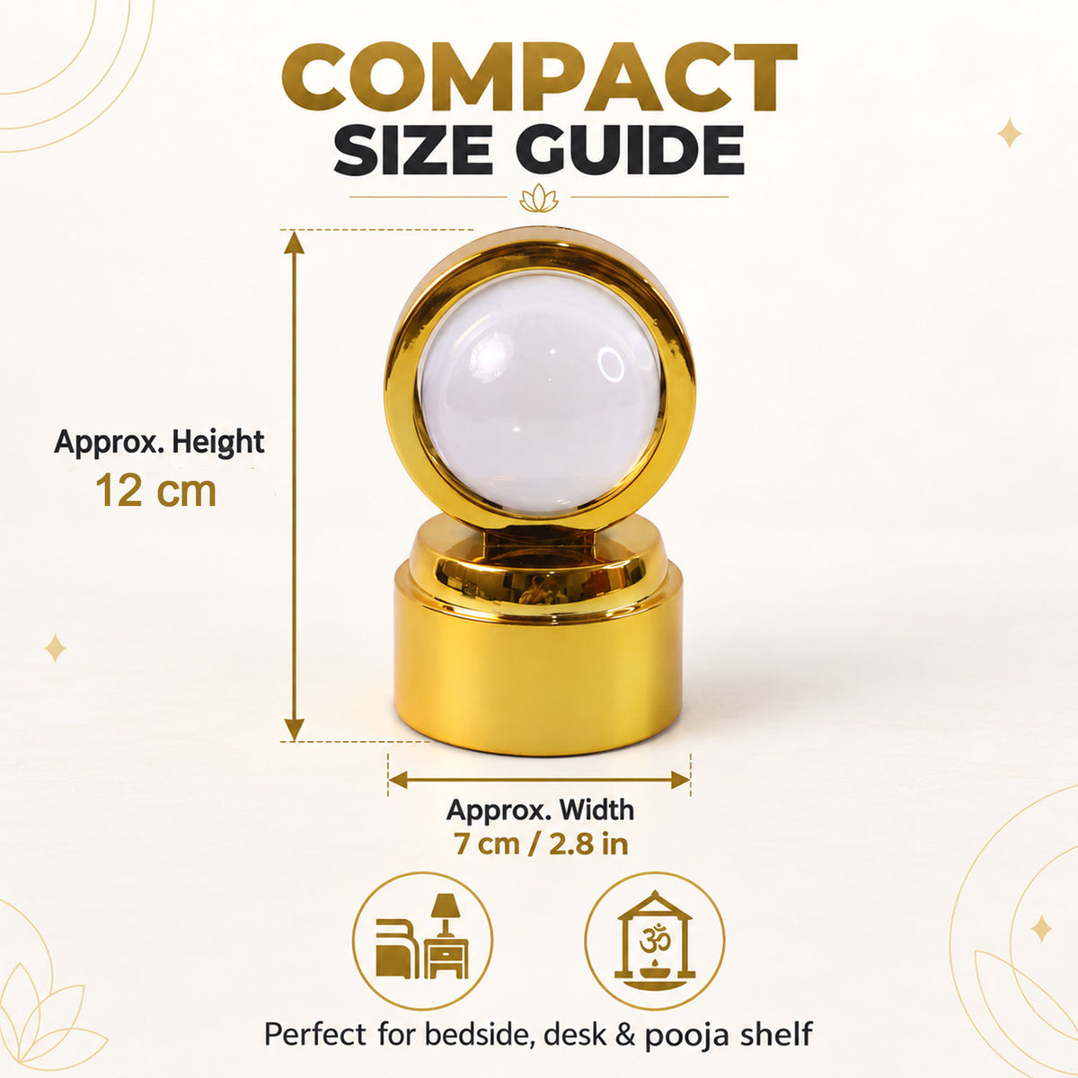Ganpati Bapa 3D Crystal Ball LED Night Light – Divine Spiritual Glow