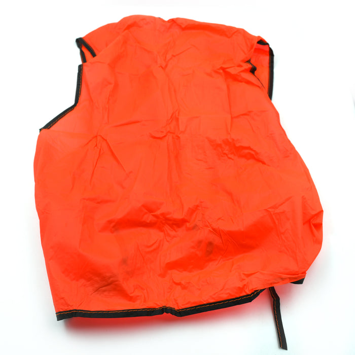 7453 Economy Safety Vest, Soft Vinyl with Tie Closure for Identifying Staff and Volunteers Adult PVC Safety Vest High Visibility for Outdoor Operator