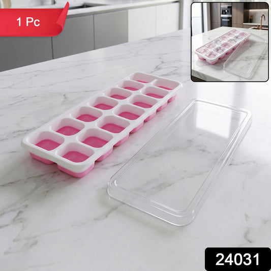 14 grid pink ice cube tray for freezer