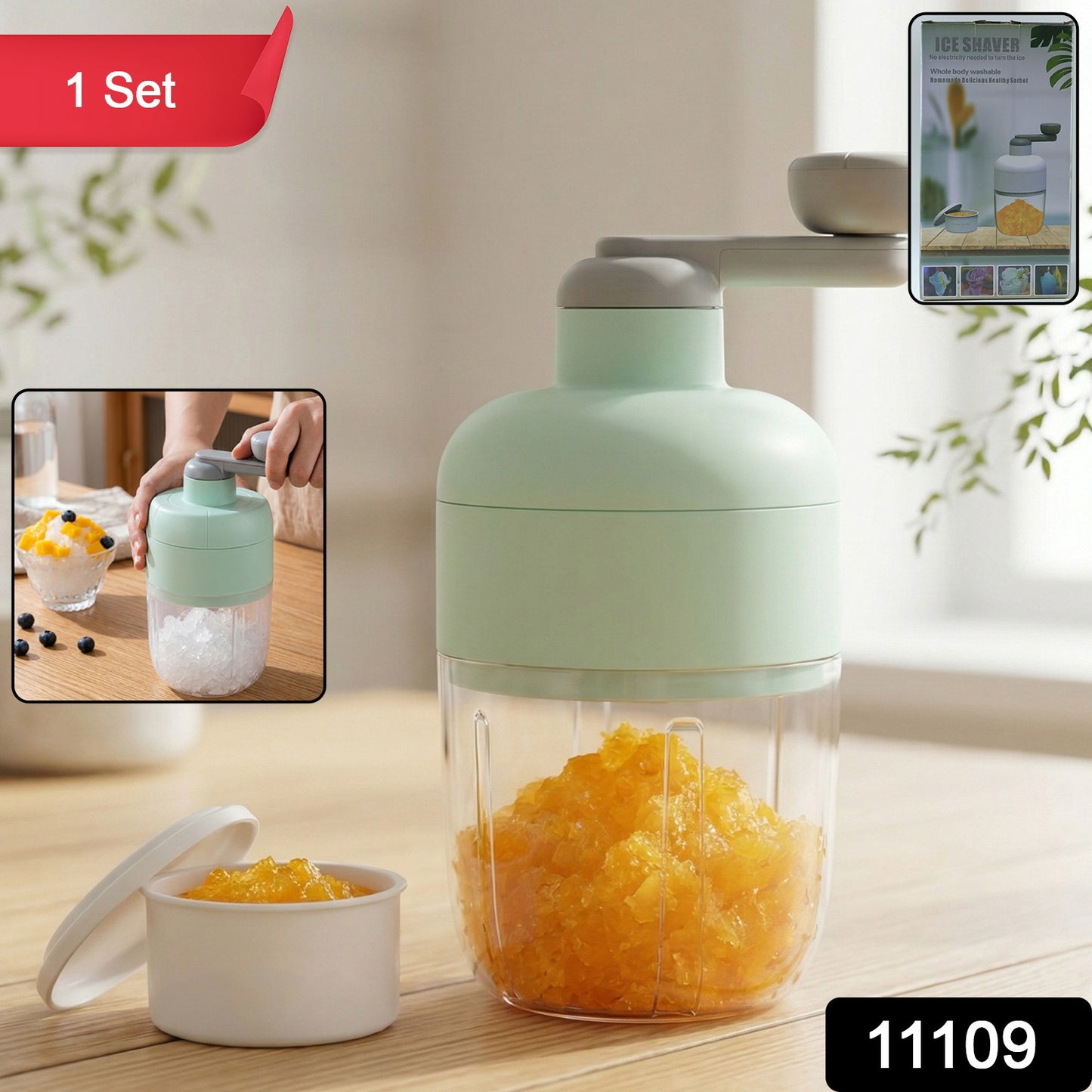 Manual Ice Crusher Machine with hand crank