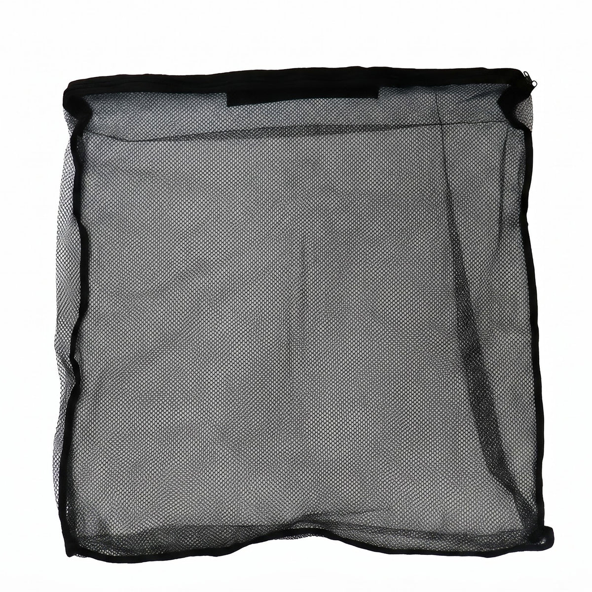 Mesh zipper storage bag on white background