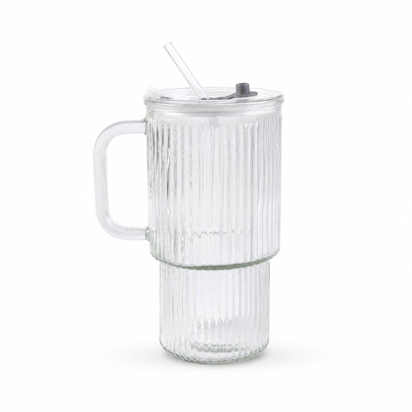 Glass tumbler white bg