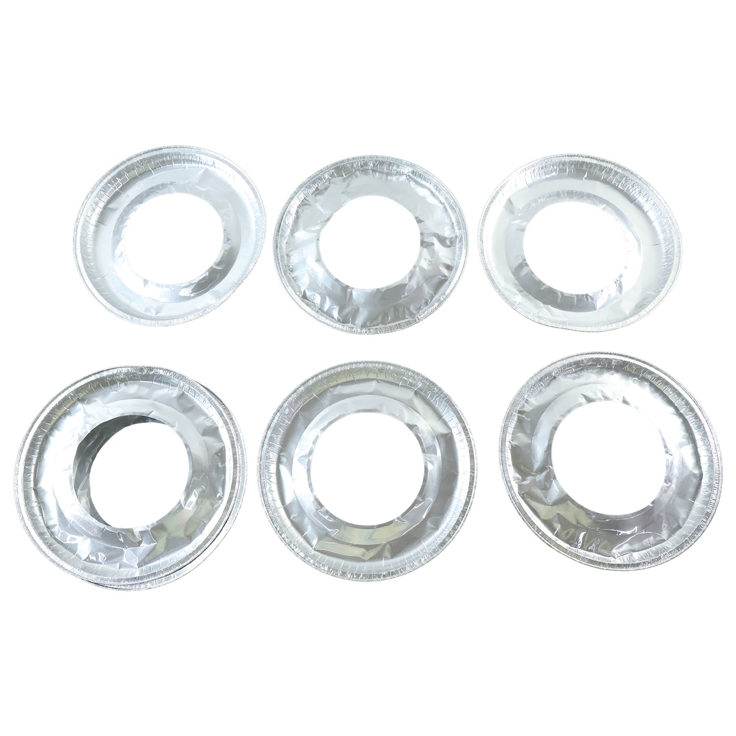 Gas burner covers on white background