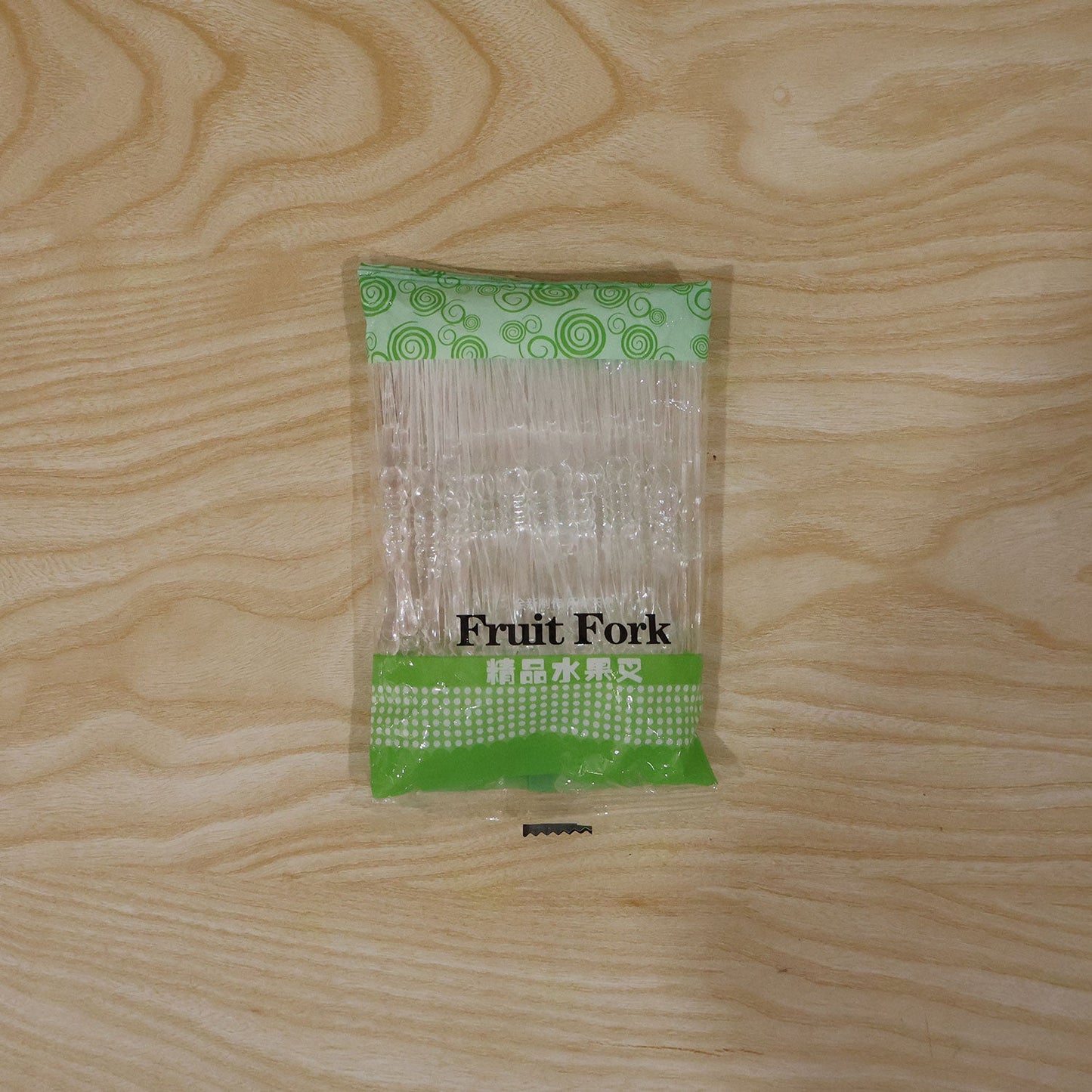 Disposable fruit fork pack set
