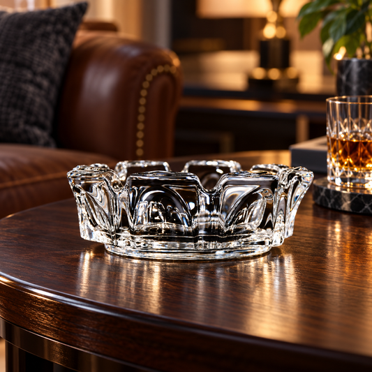 Cigar Ashtray – Round Glass Tabletop for Home & Office | Sanford