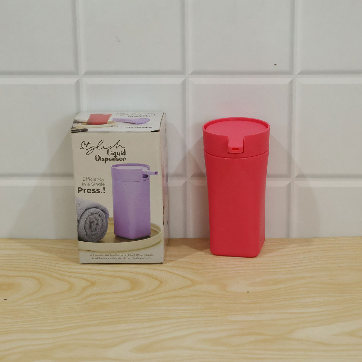 Liquid Soap Dispenser Bottle with Press Pump, Refillable Hand Wash Bottle (1 Pc)