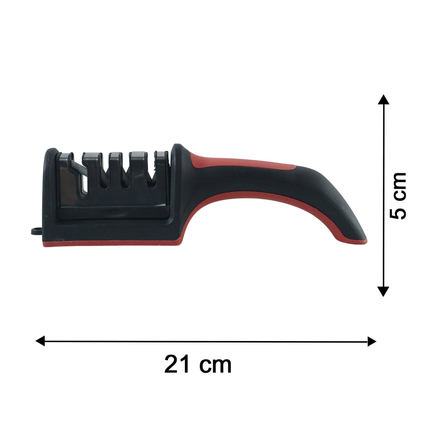 4 Stage Knife Sharpener Manual Kitchen Sharpening Tool with Non-Slip Base (1 Pc)