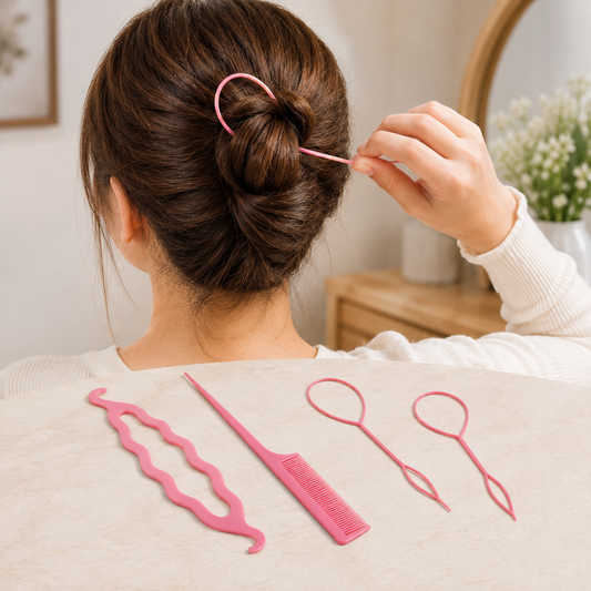 Hair Styling Tool Set – Easy & Gentle Braiding & Ponytails