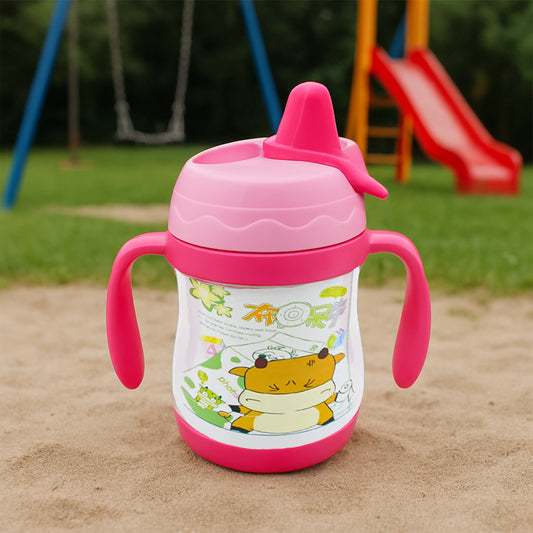 वैक्यूम स्टेनलेस स्टील पानी की बोतल कैरी हैंडल और स्ट्रॉ के साथ फ्रिज पानी की बोतल डबल वॉल, लीक प्रूफ, जंग प्रूफ, ठंडा और गर्म | लीक प्रूफ | ऑफिस बोतल | जिम | घर | रसोई | लंबी पैदल यात्रा | ट्रैकिंग | यात्रा बोतल (280 एमएल)