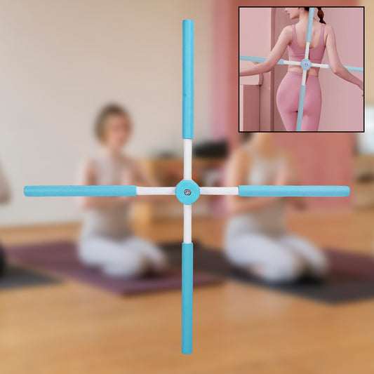मुद्रा स्ट्रेचिंग स्टिक, योग स्टिक हंपबैक सुधार खुले कंधे मुद्रा के लिए समायोज्य, दर्द से राहत घूर्णन योग स्टिक वापस लेने योग्य नृत्य स्टूडियो (1 पीसी)