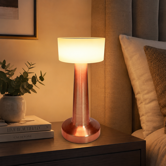 Touch Control LED Lamp – 3 Color Dimmable, Rechargeable | Styleva