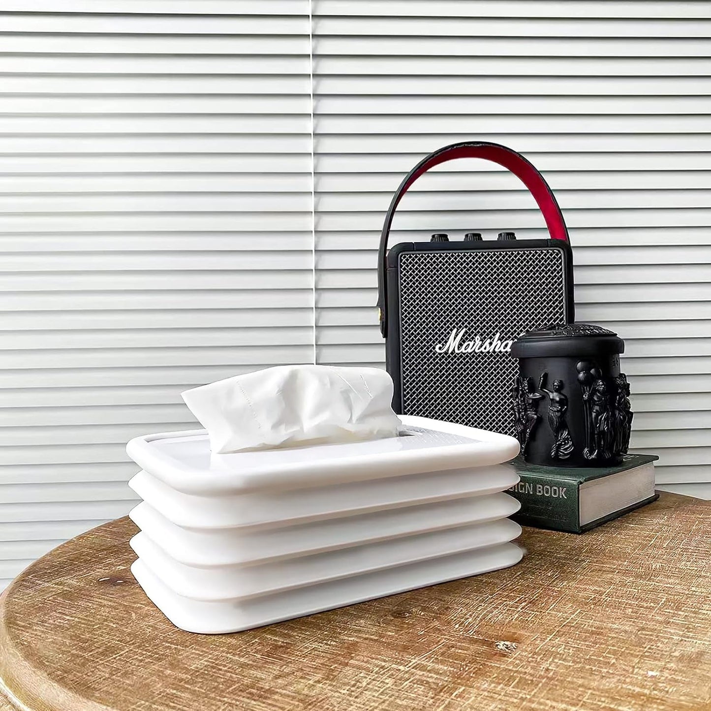 Simple Silicone Tissue Holder Cube / Cylinder Tissue Box for Bathroom, Office