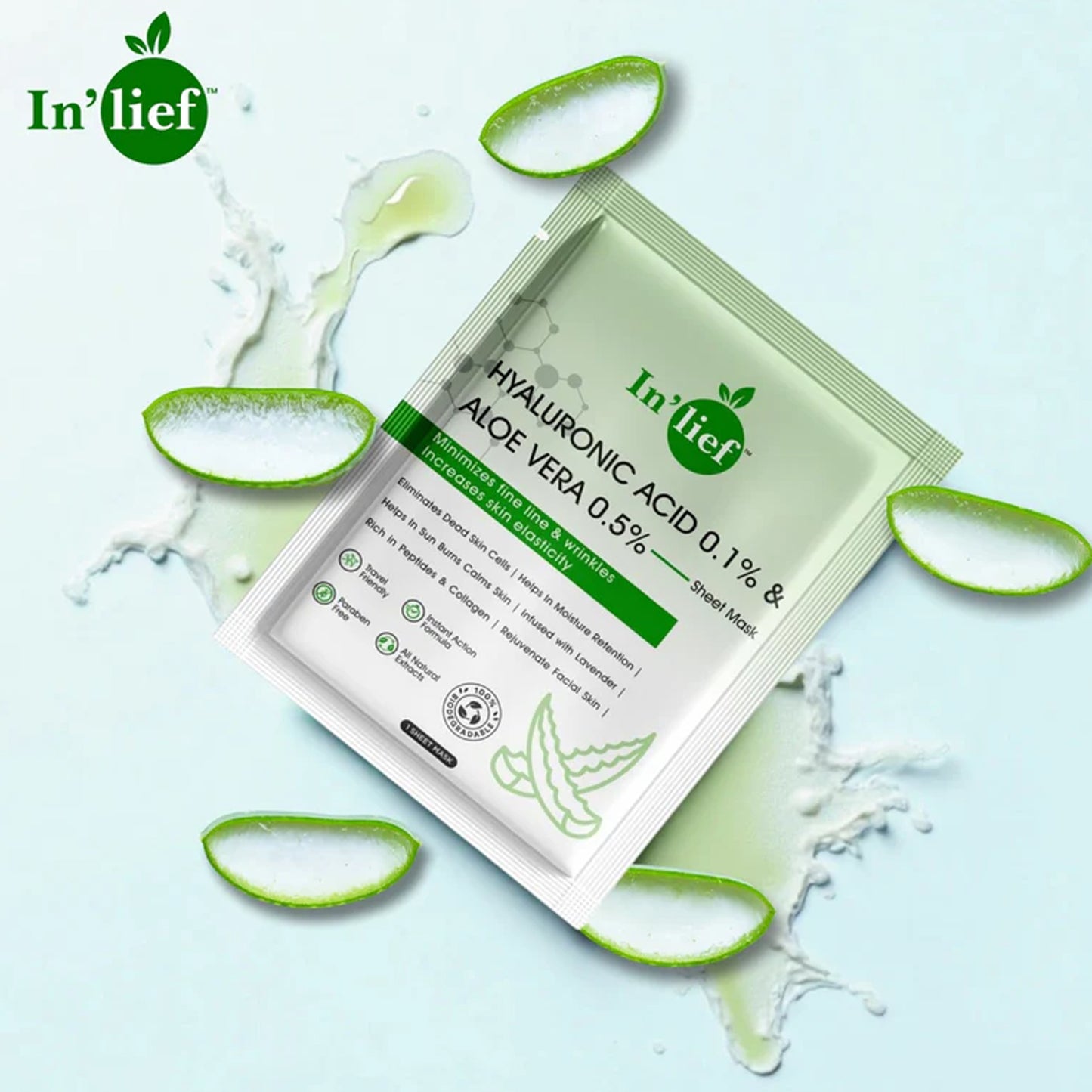 In'lief Hydrating & Brightening Sheet Face Mask (1 Pc, Assorted)