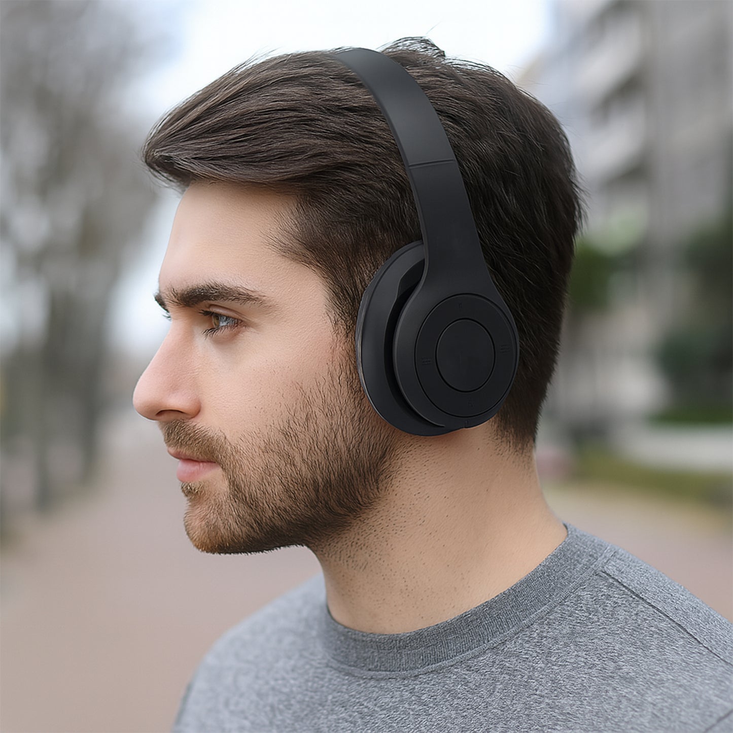 Wireless Headphone Over The Head Bluetooth Headset Foldable Headband Hands-free with Calling Function (1 Pc)